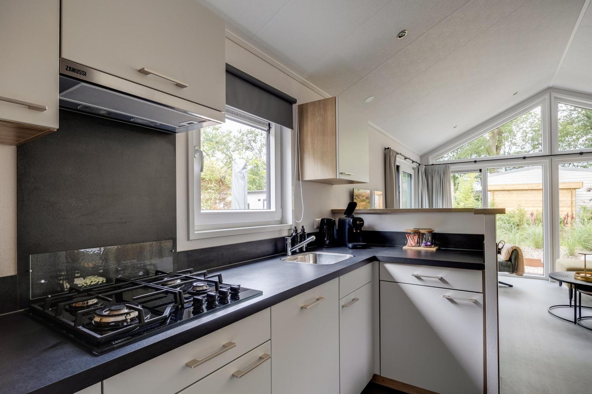 Modern Ingericht Chalet Op Groen Park Op De Veluwe 에페 외부 사진