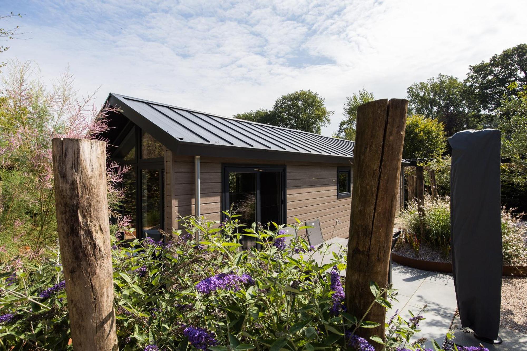 Modern Ingericht Chalet Op Groen Park Op De Veluwe 에페 외부 사진